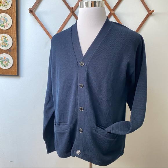 Vintage 90s Dad Grandpa Cardigan Sweater - Picture 4 of 14